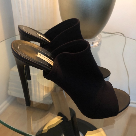 Balenciaga Black Open Toe W/ Stiletto Heel - Picture 1 of 4